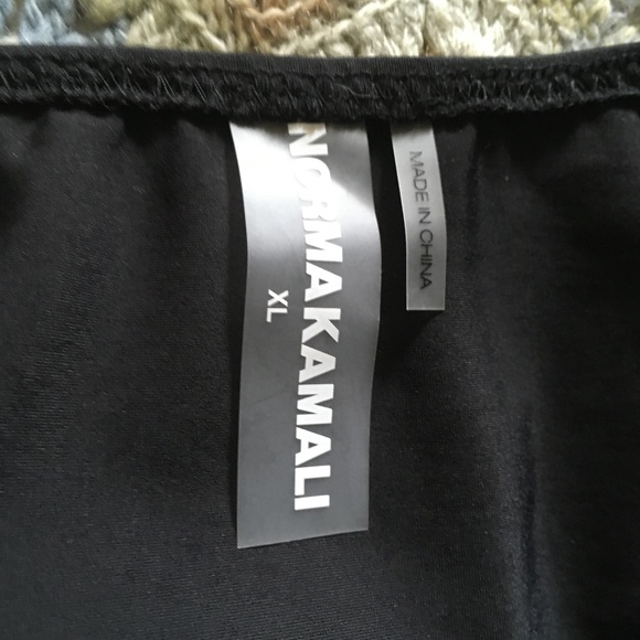 New NORMA KAMALI Mio Bandeau Black One Piece Swim Suit Clear Straps XL - Picture 7 of 9